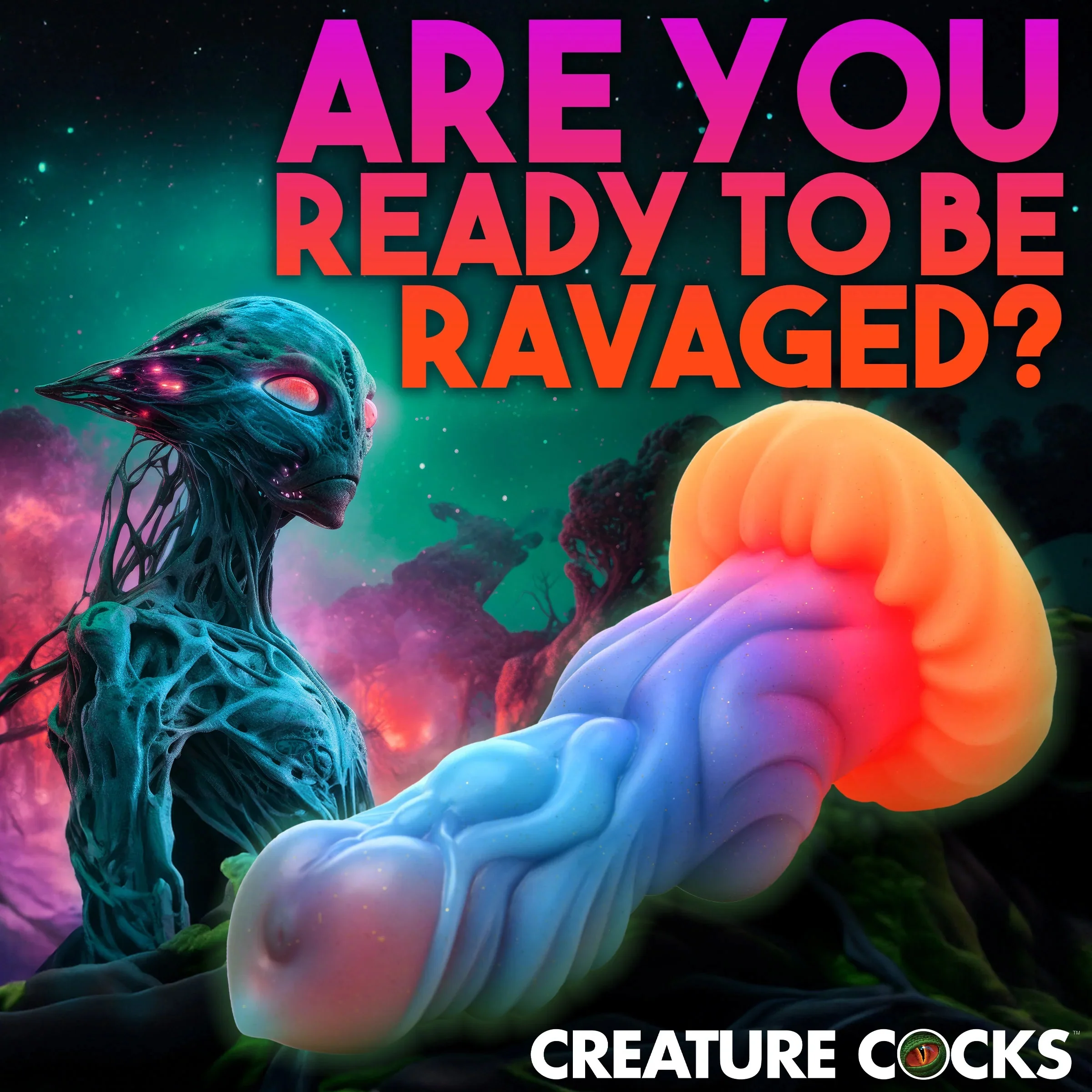 ALIEN INVADER GLOW-IN-THE-DARK DILDO - Image 4