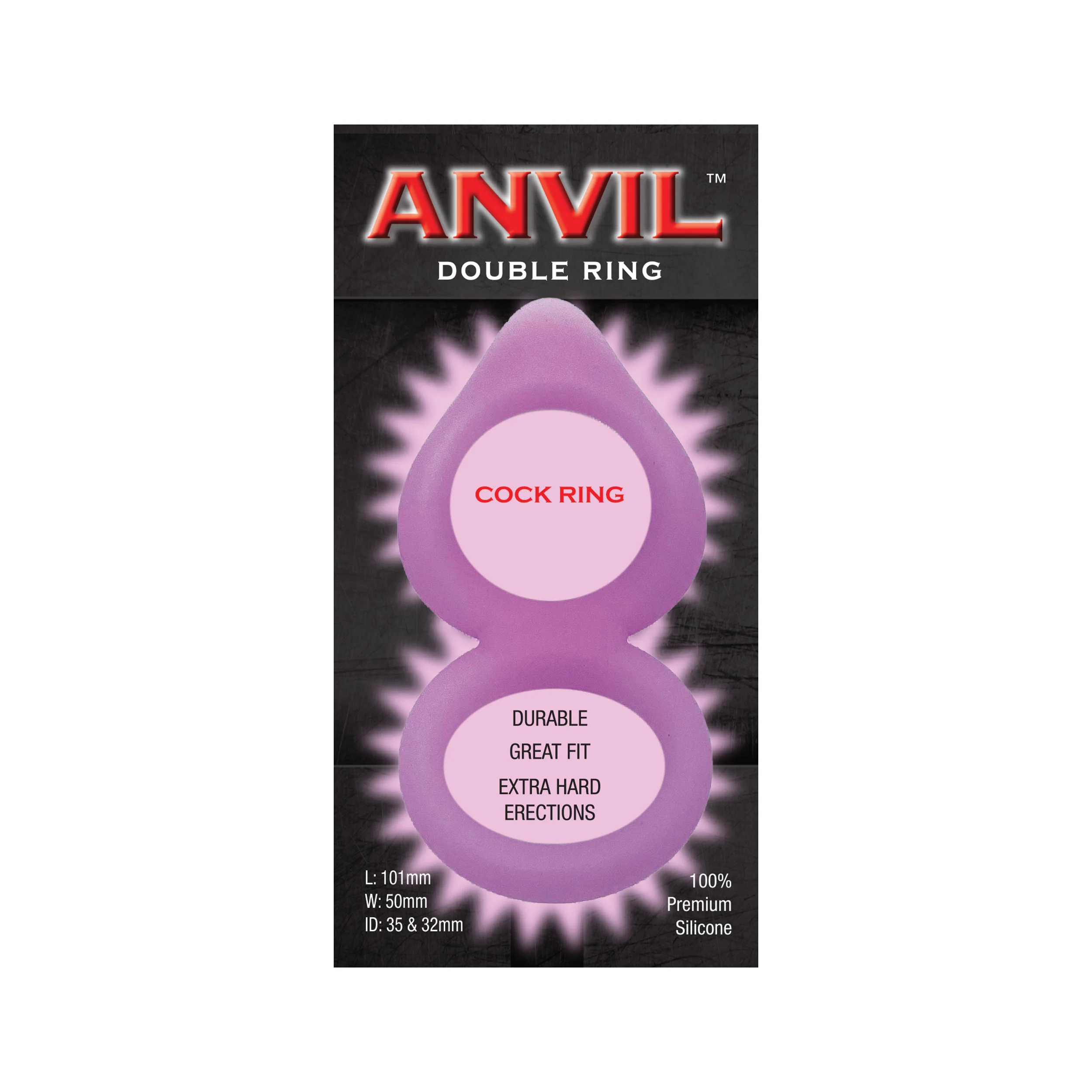 Anvil Glow-in-the-Dark Pink Double Ring - Image 2
