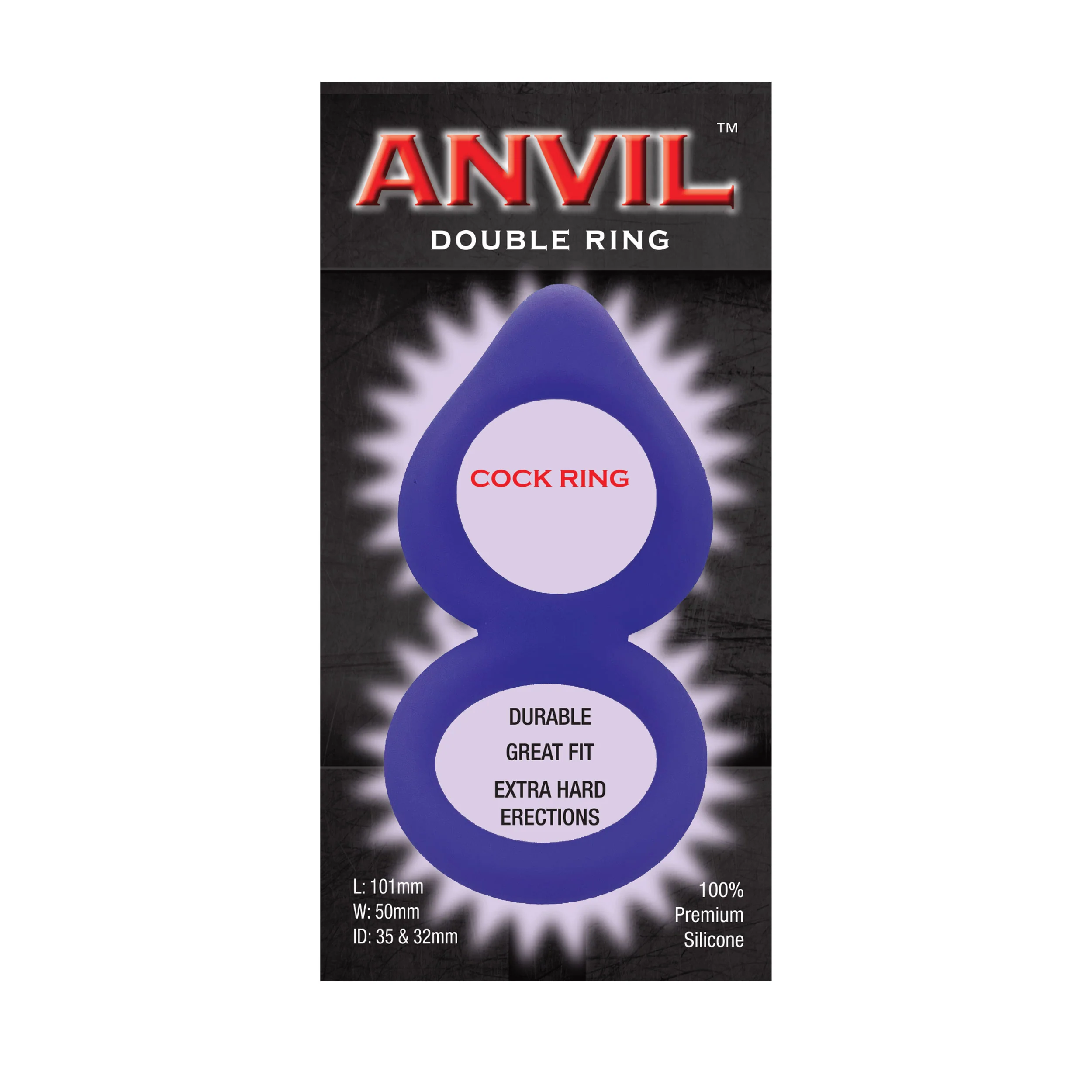 Anvil Glow-in-the-Dark Purple Double Ring - Image 6
