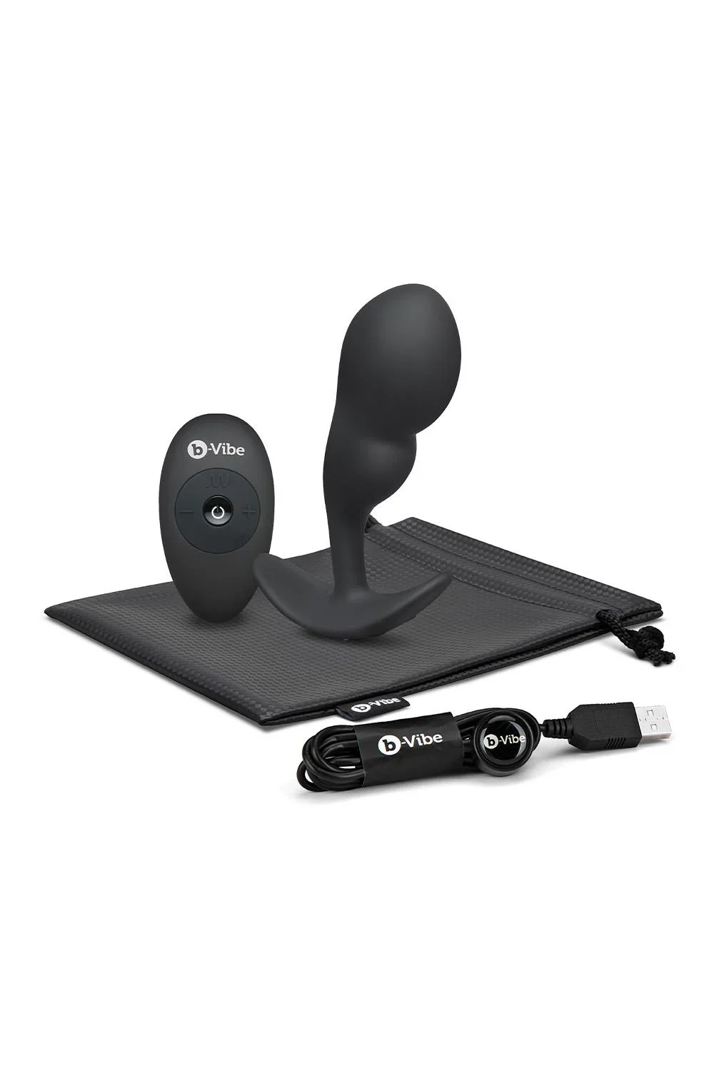 b-Vibe Remote Control P-Spot Snug Plug in Black - Image 6