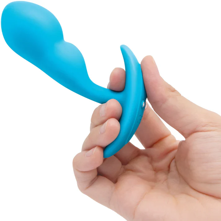 b-Vibe Remote Control P-Spot Snug Plug in Blue - Image 4