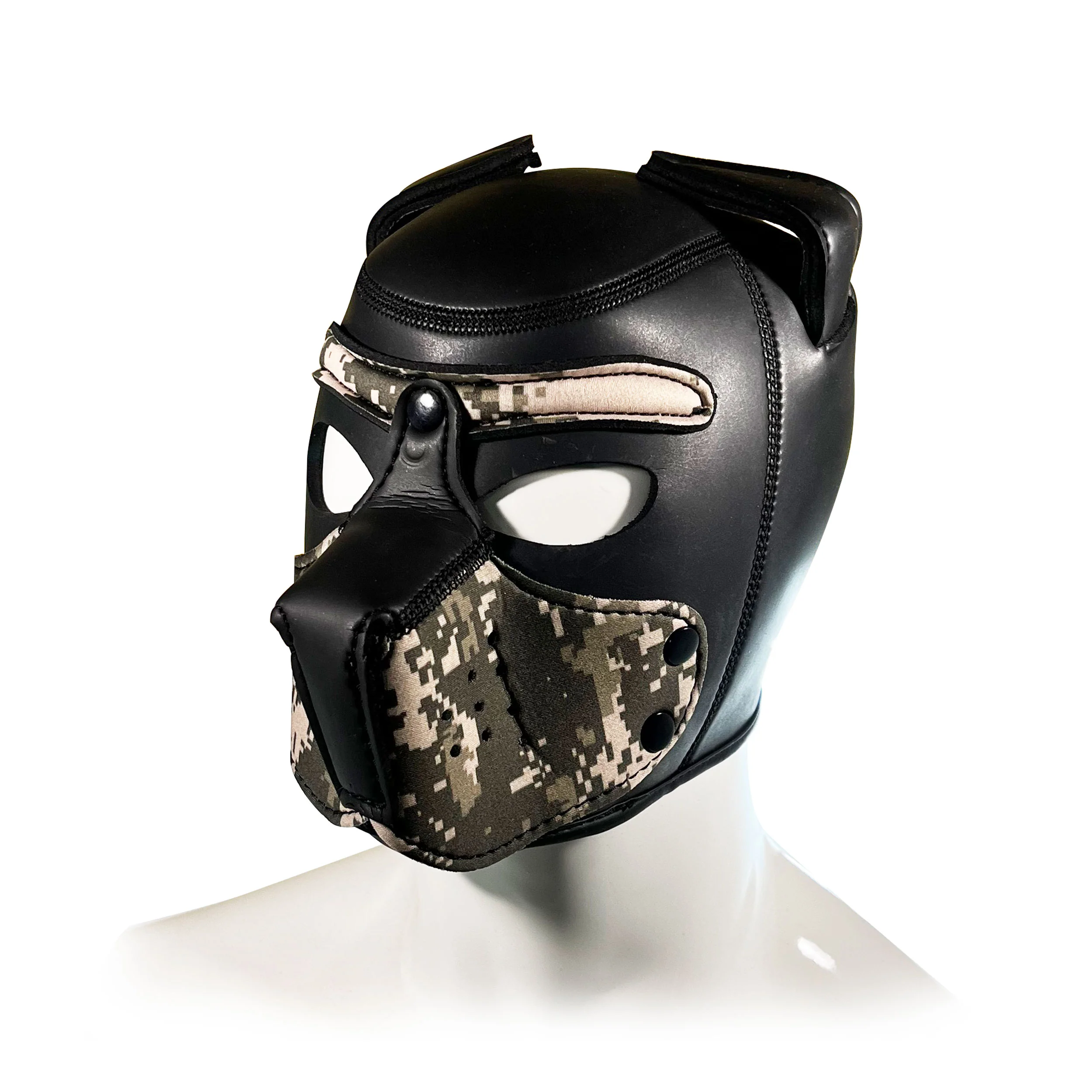 CAMO AND BLACK DOG HOOD L - Image 3