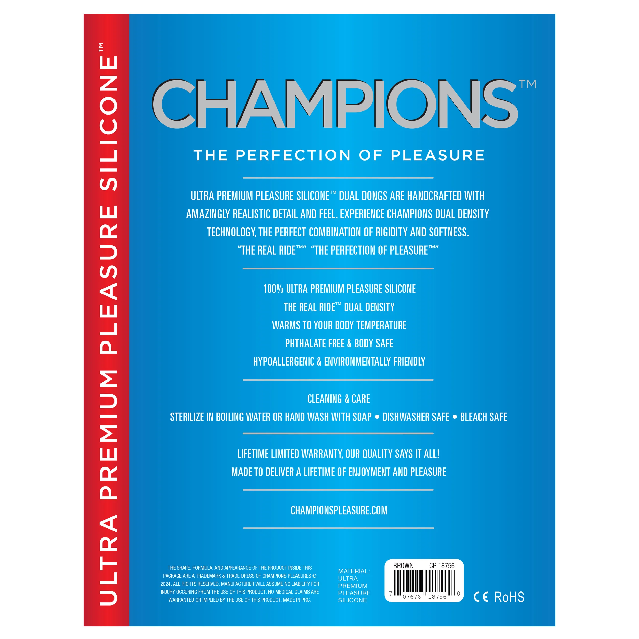 Champions Ultra-Premium Pleasure 16" Silicone Dildo - Image 3