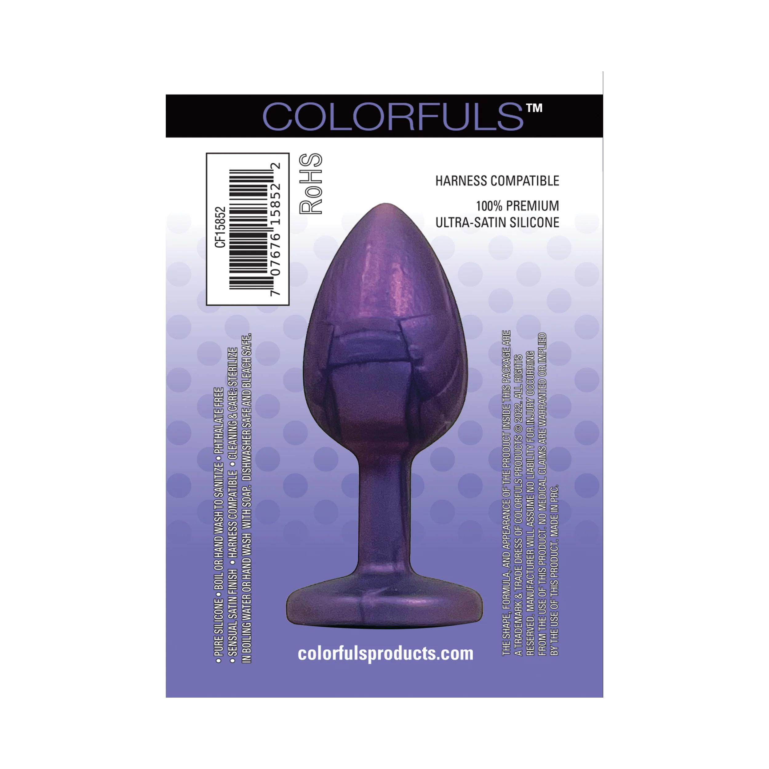 Colorfuls Shades of Silk Purple Jewel Plug - Image 4