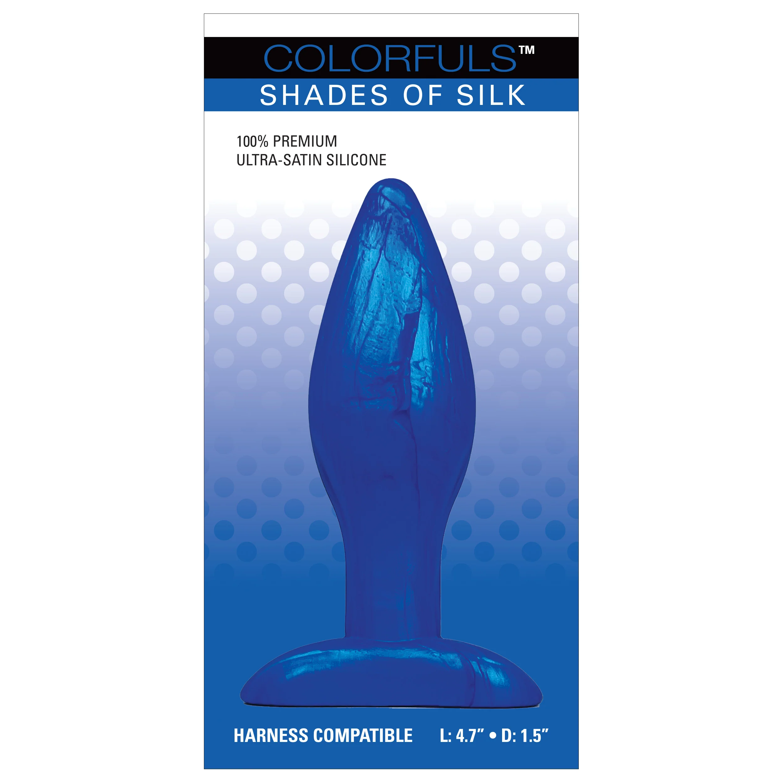Colorfuls Shades of Silk Large Blue Butt Plug - Image 3