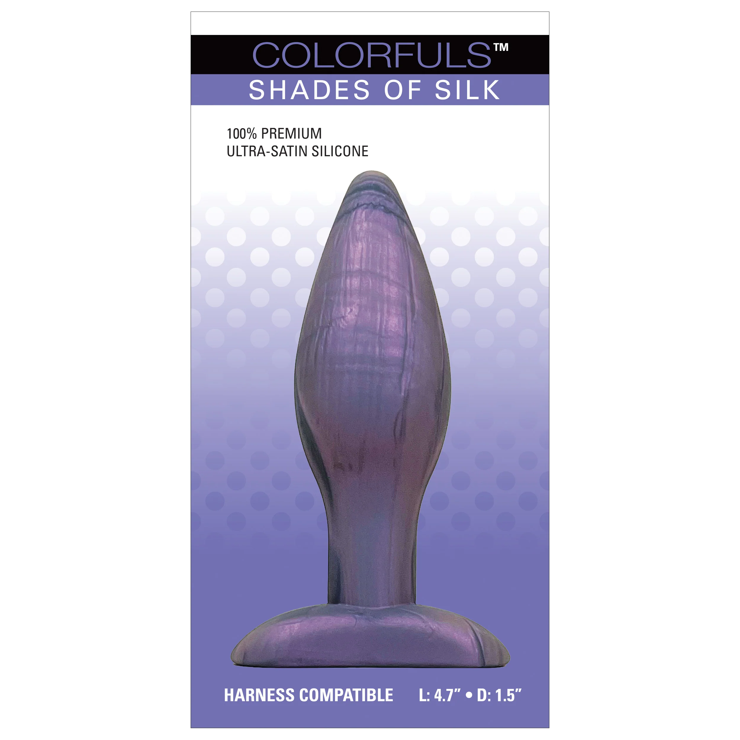 Colorfuls Shades of Silk Large Purple Butt Plug - Image 3