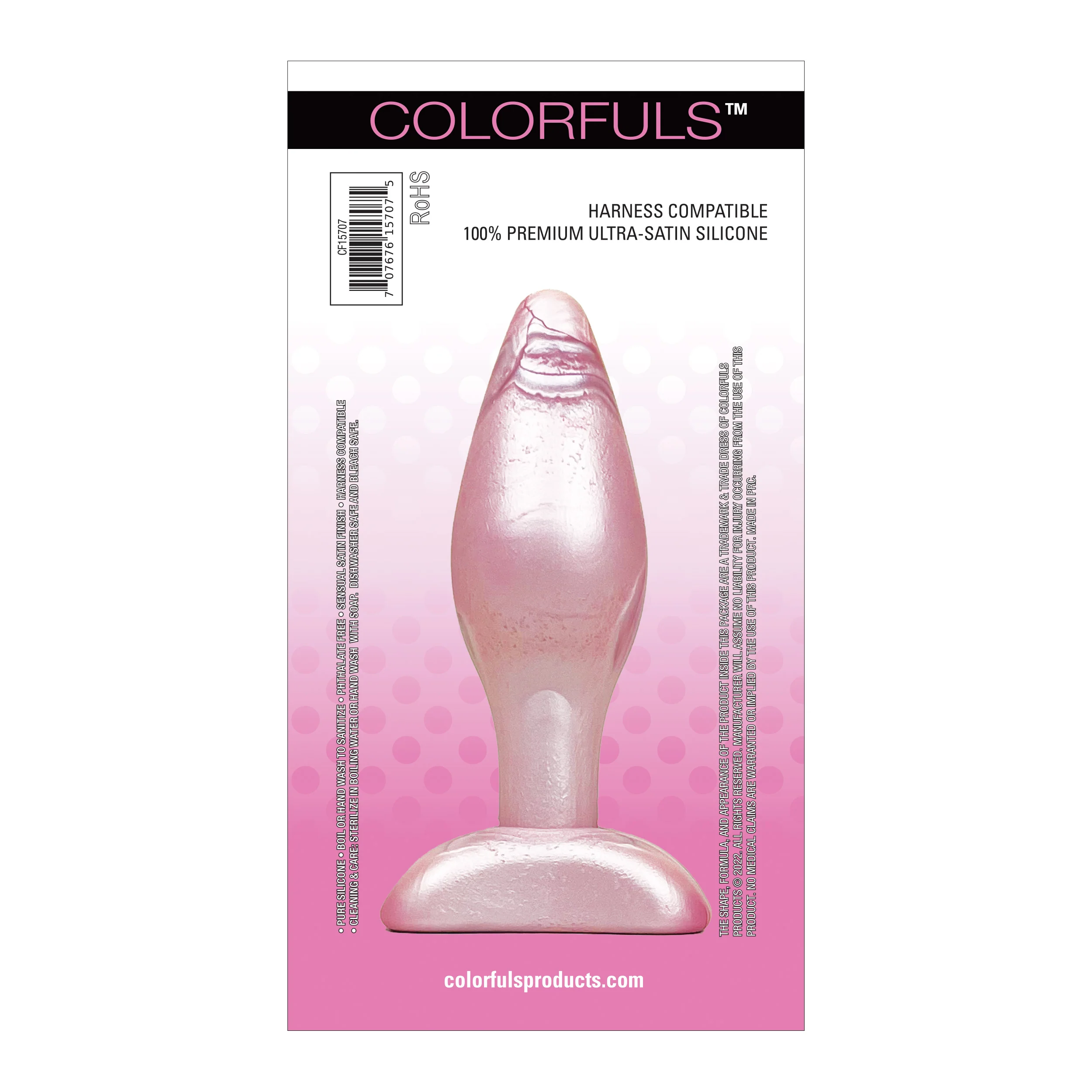 Colorfuls Shades of Silk Medium Pink Butt Plug - Image 3