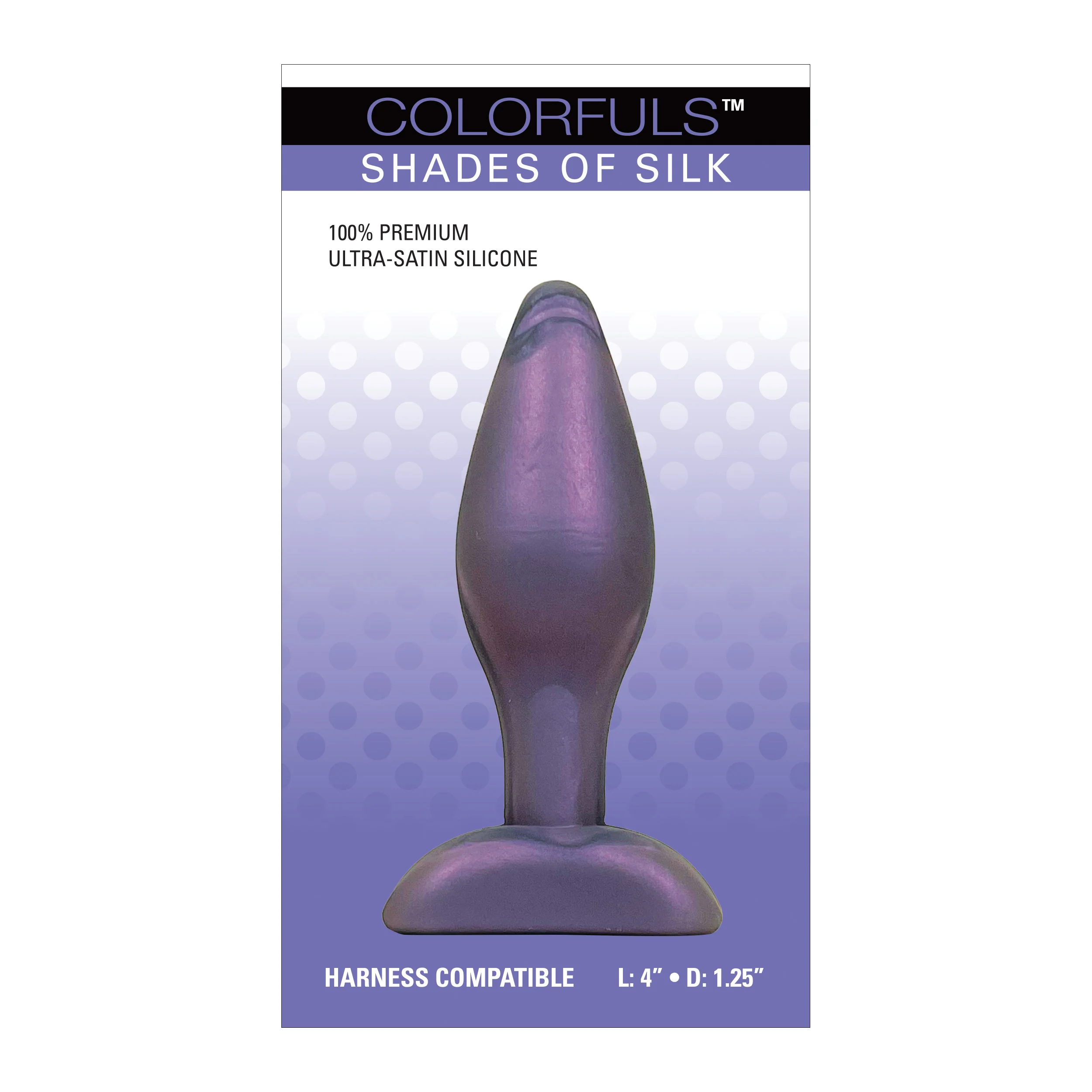 Colorfuls Shades of Silk Medium Purple Butt Plug - Image 4