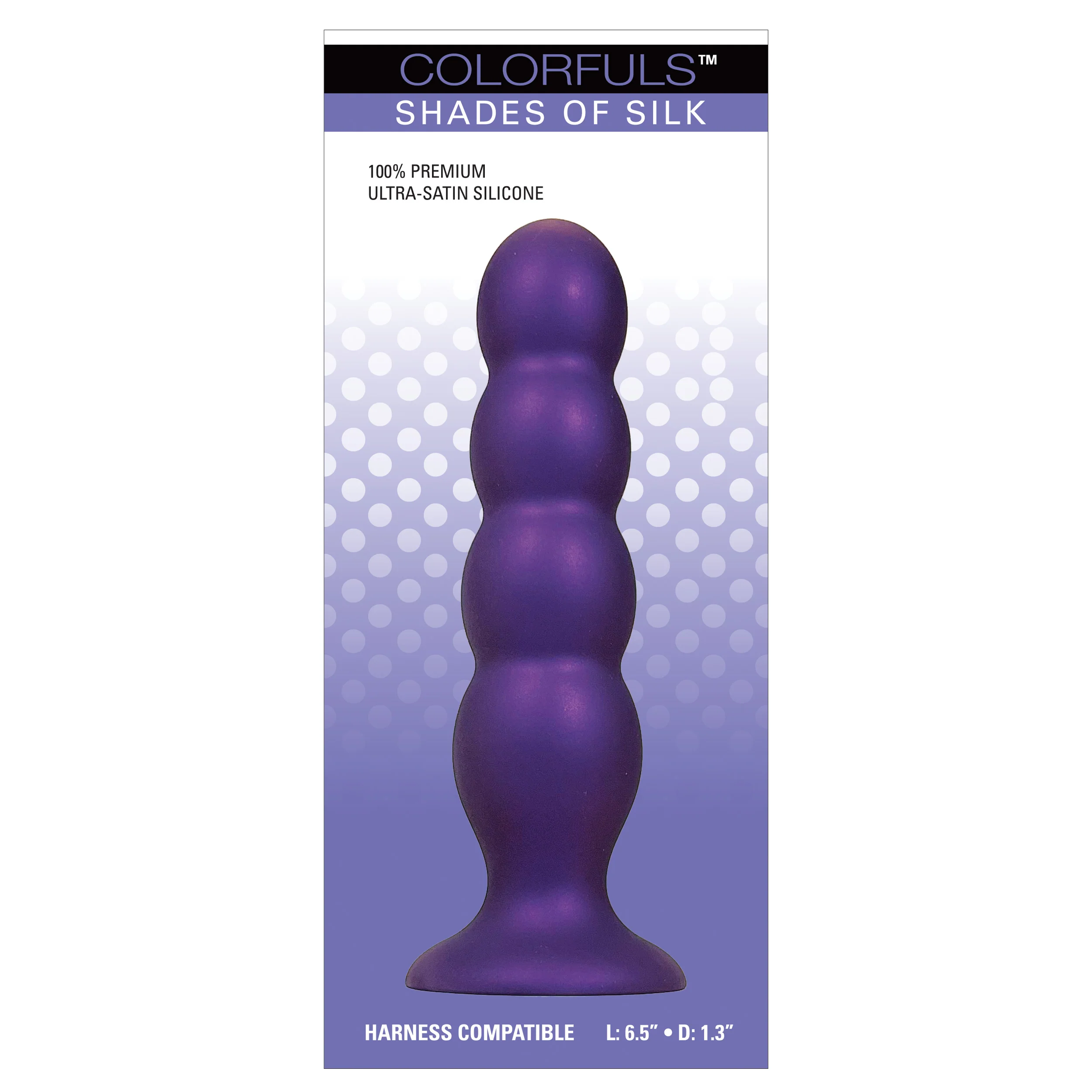 Colorfuls Shades of Silk Purple Quad-Ball Plug - Image 3