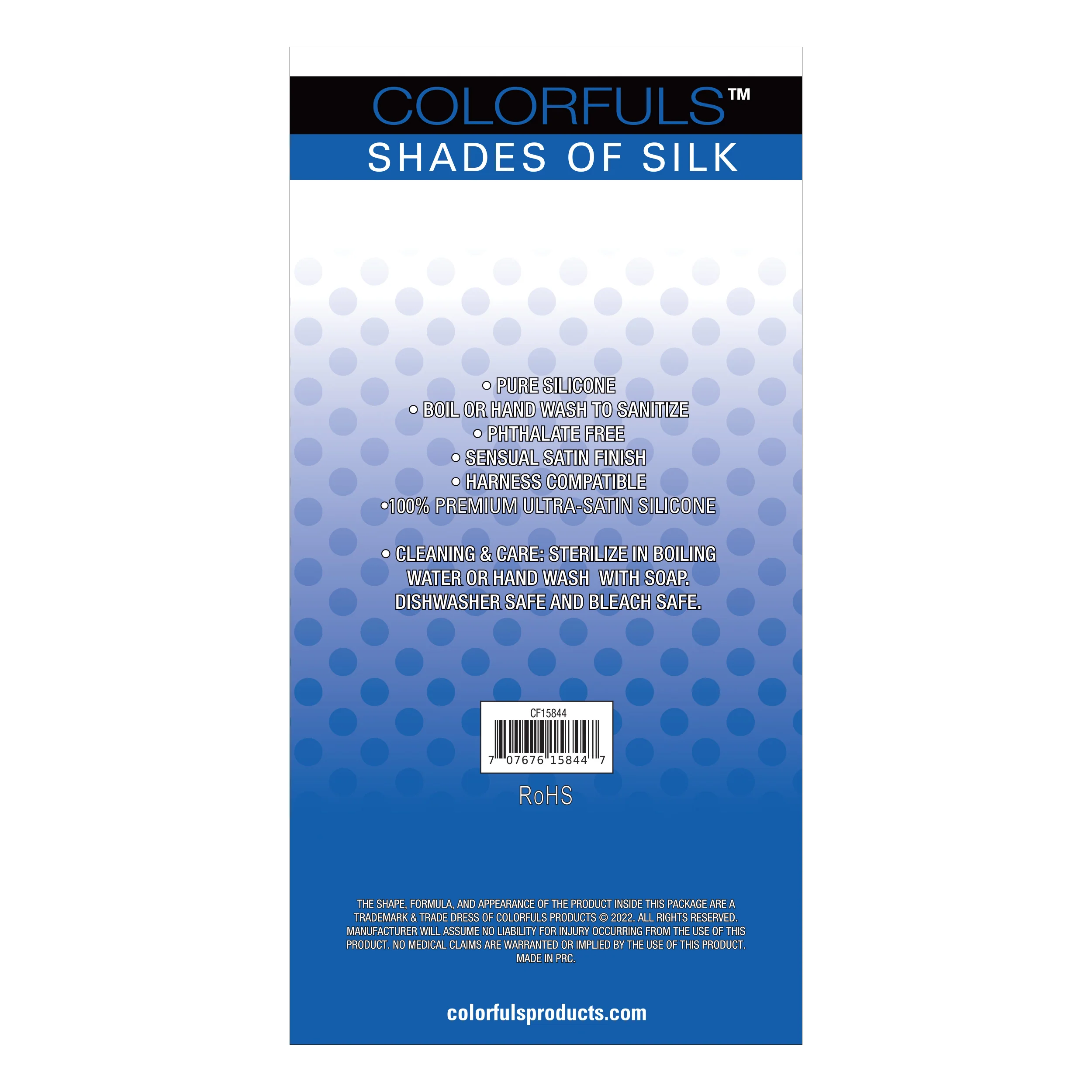 Colorfuls Shade of Silk Textured Blue Butt Plug - Image 2