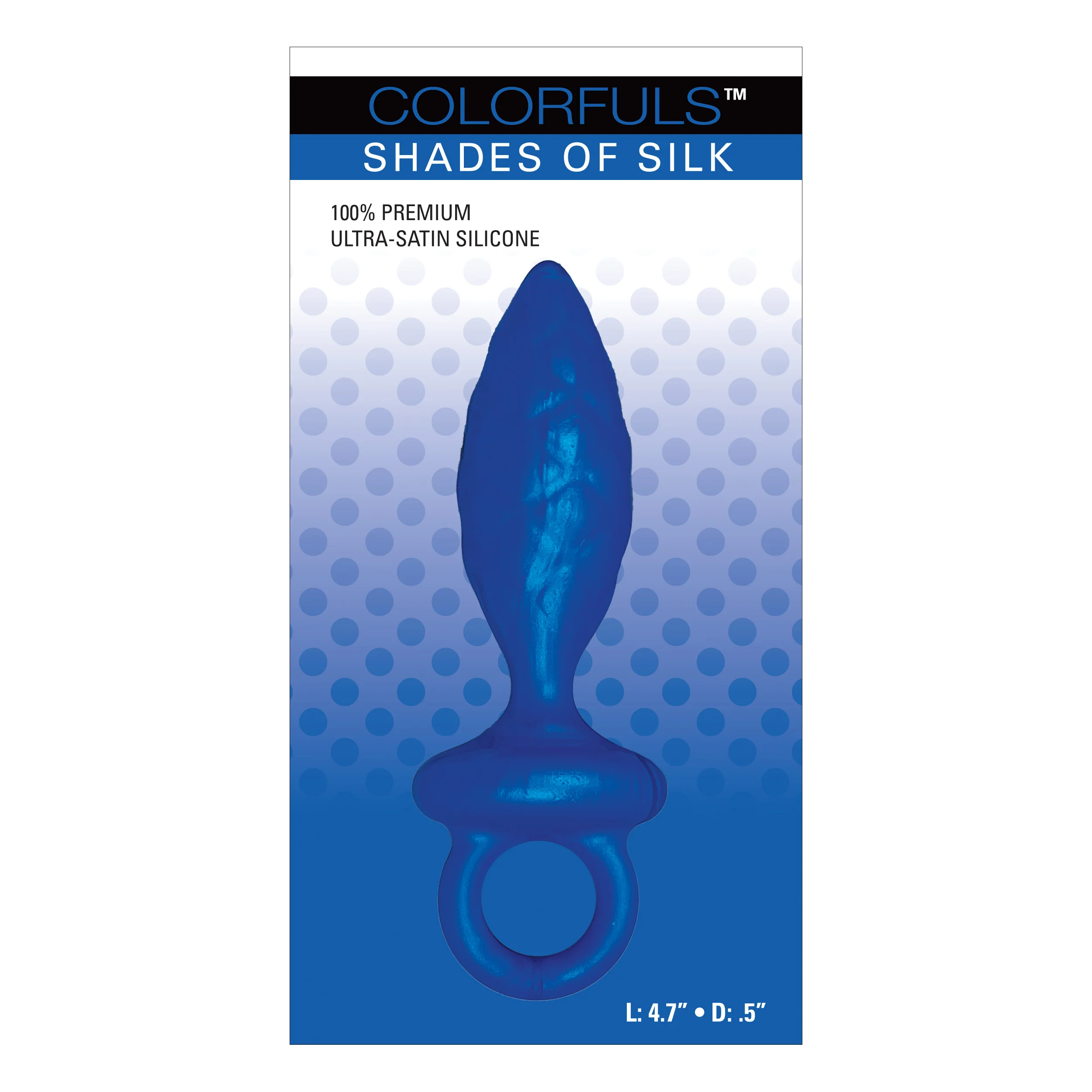 Colorfuls Shade of Silk Textured Blue Butt Plug - Image 3