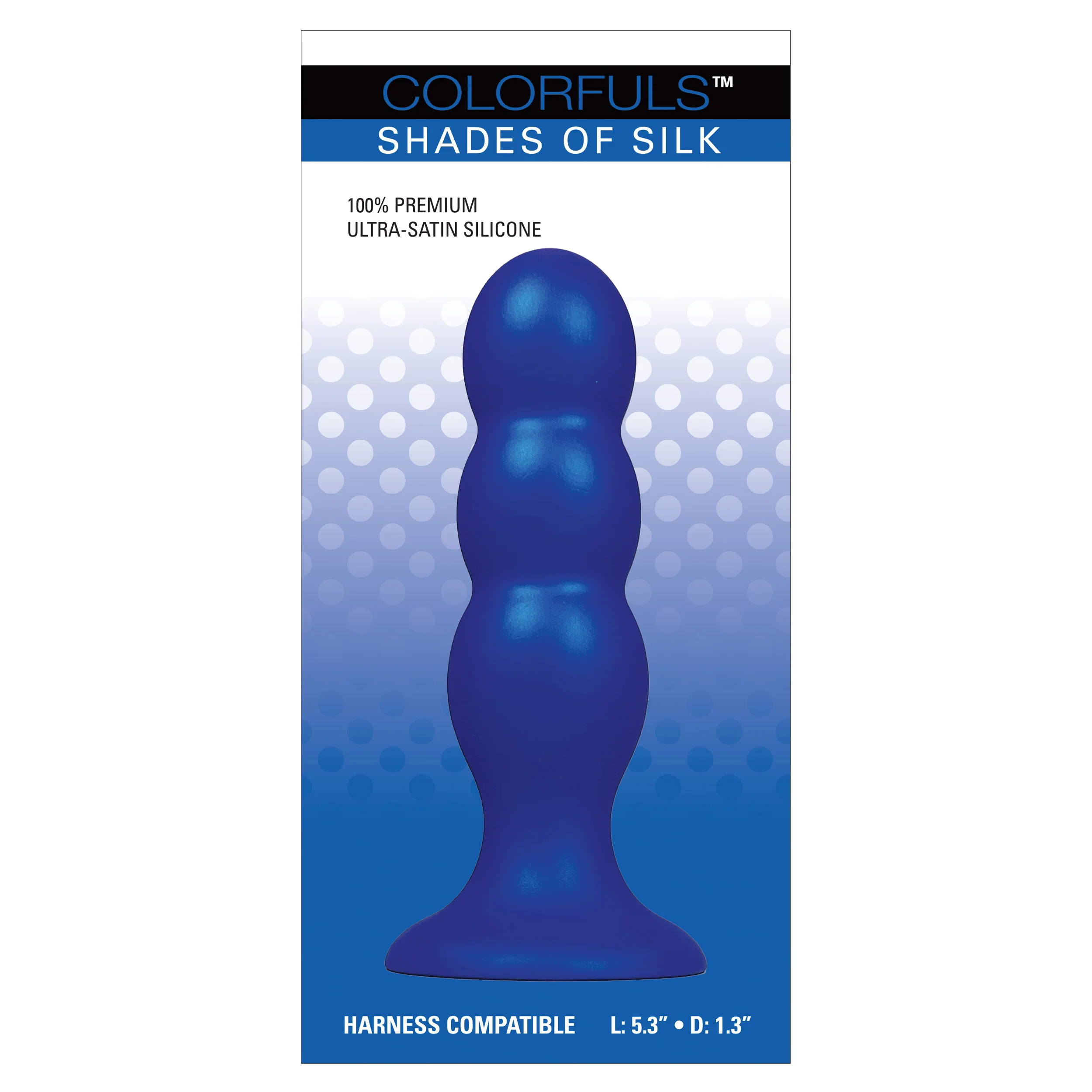 Colorfuls Shades of Silk Blue Tri-Ball Plug - Image 2