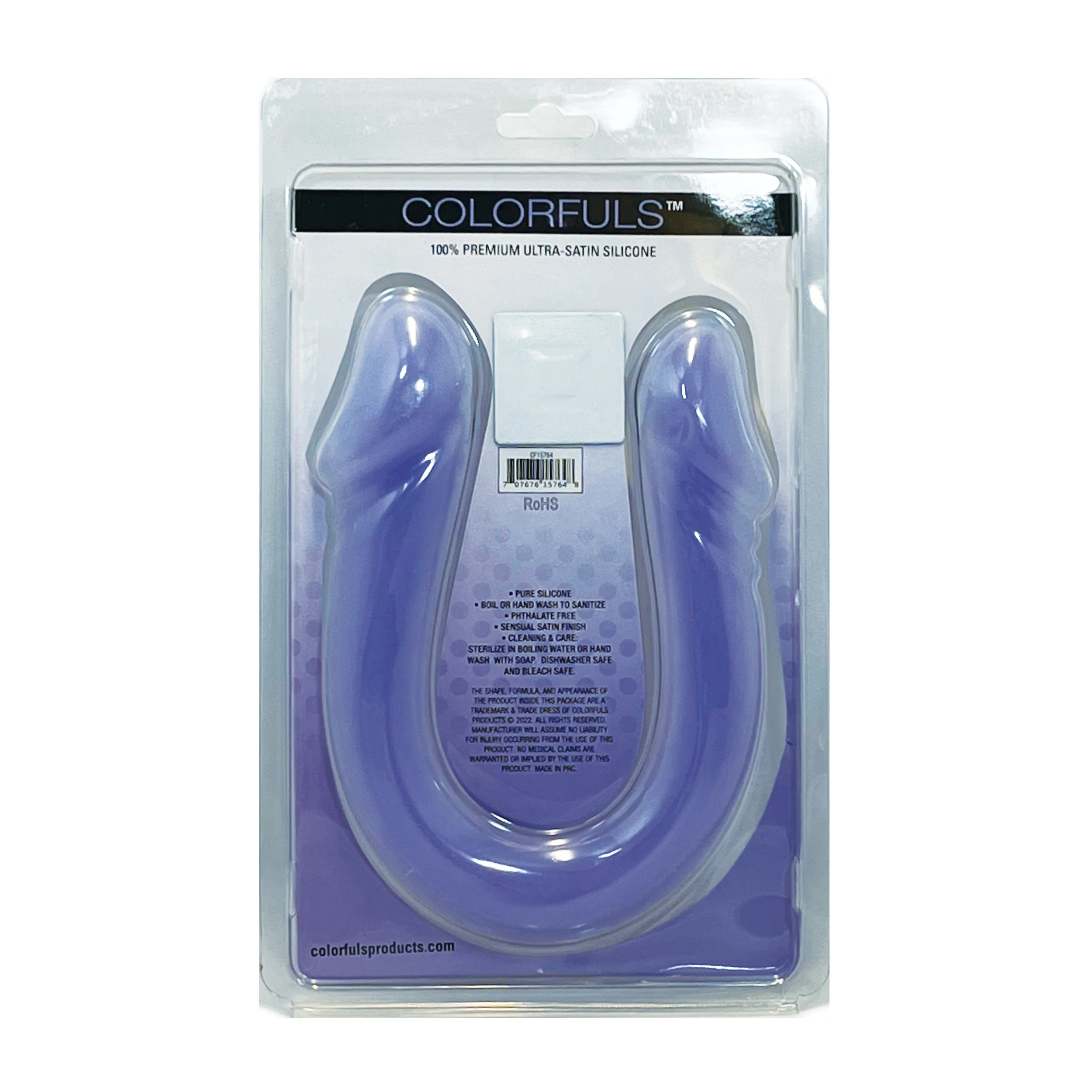 Colorfuls Purple Glow-in-the-Dark Double Dong - Image 3