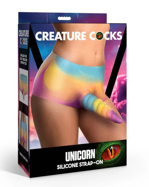 Creature Cocks Unicorn Silicone Strap-On Shorts - Image 2