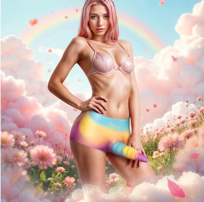 Creature Cocks Unicorn Silicone Strap-On Shorts - Image 3