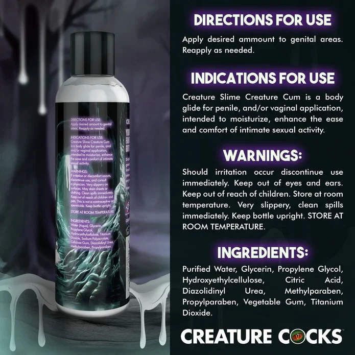 Creature Slime 8oz Creature Cum Water-Based Lubricant - Image 4
