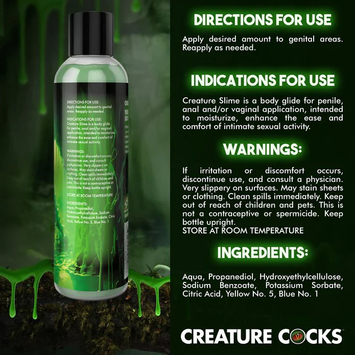 Creature Slime 8oz Green Slime Water-Based Lubricant - Image 4