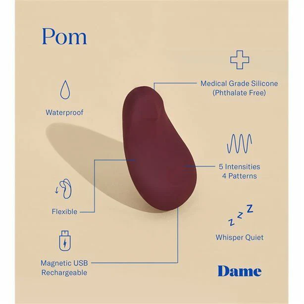 Dame Pom Flexible Vibrator - Plum - Image 4