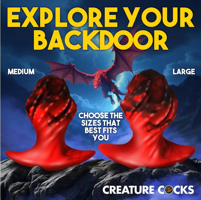 Creature Cocks Dragonspawn Silicone Butt Plug - Medium - Image 2