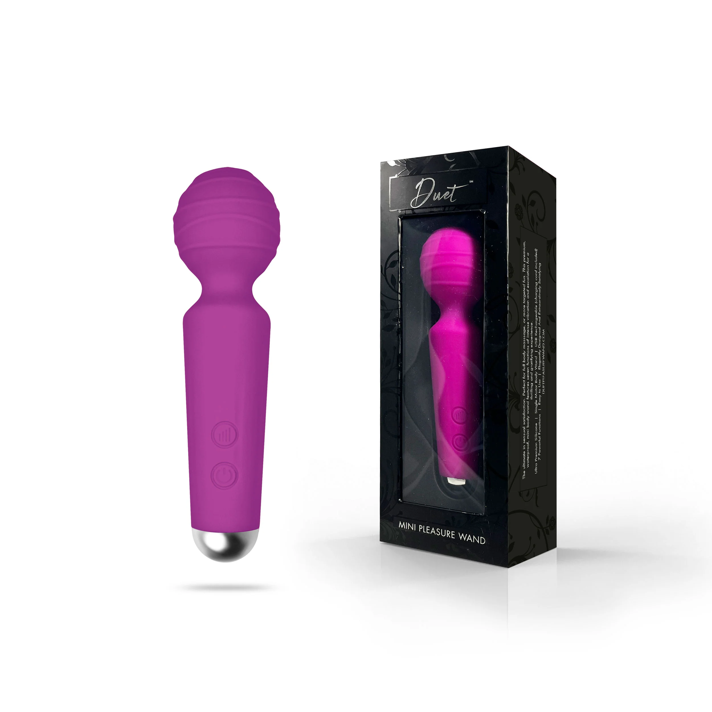 Duet Purple Mini Pleasure Wand Vibrating Massager - Image 5