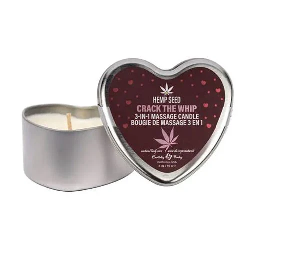 Earthly Body Crack The Whip Candle 3-In-1 Massage Candle - 4 oz - Image 2
