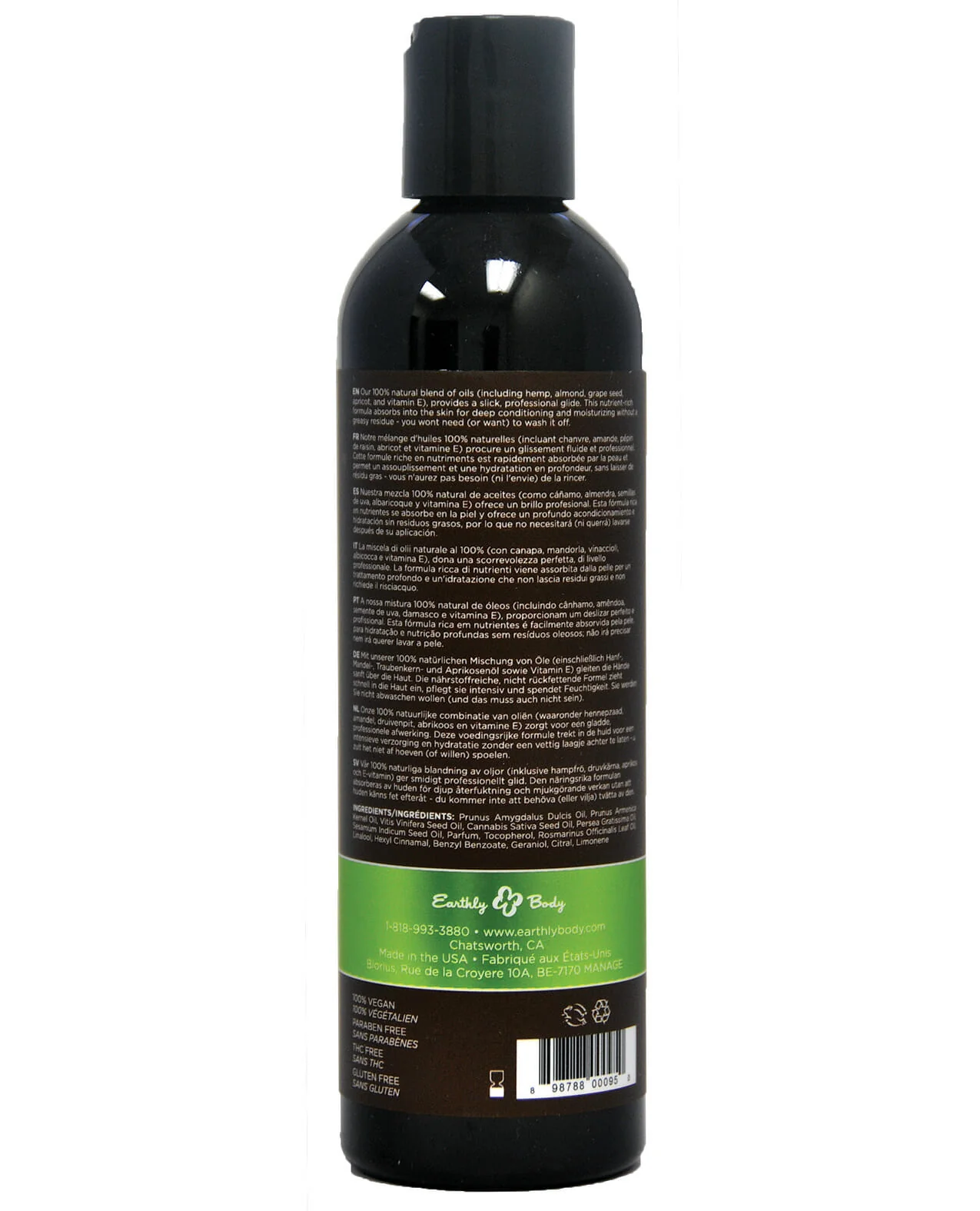 Earthly Body Naked in the Woods Massage Body Oil - 8 oz - Image 2