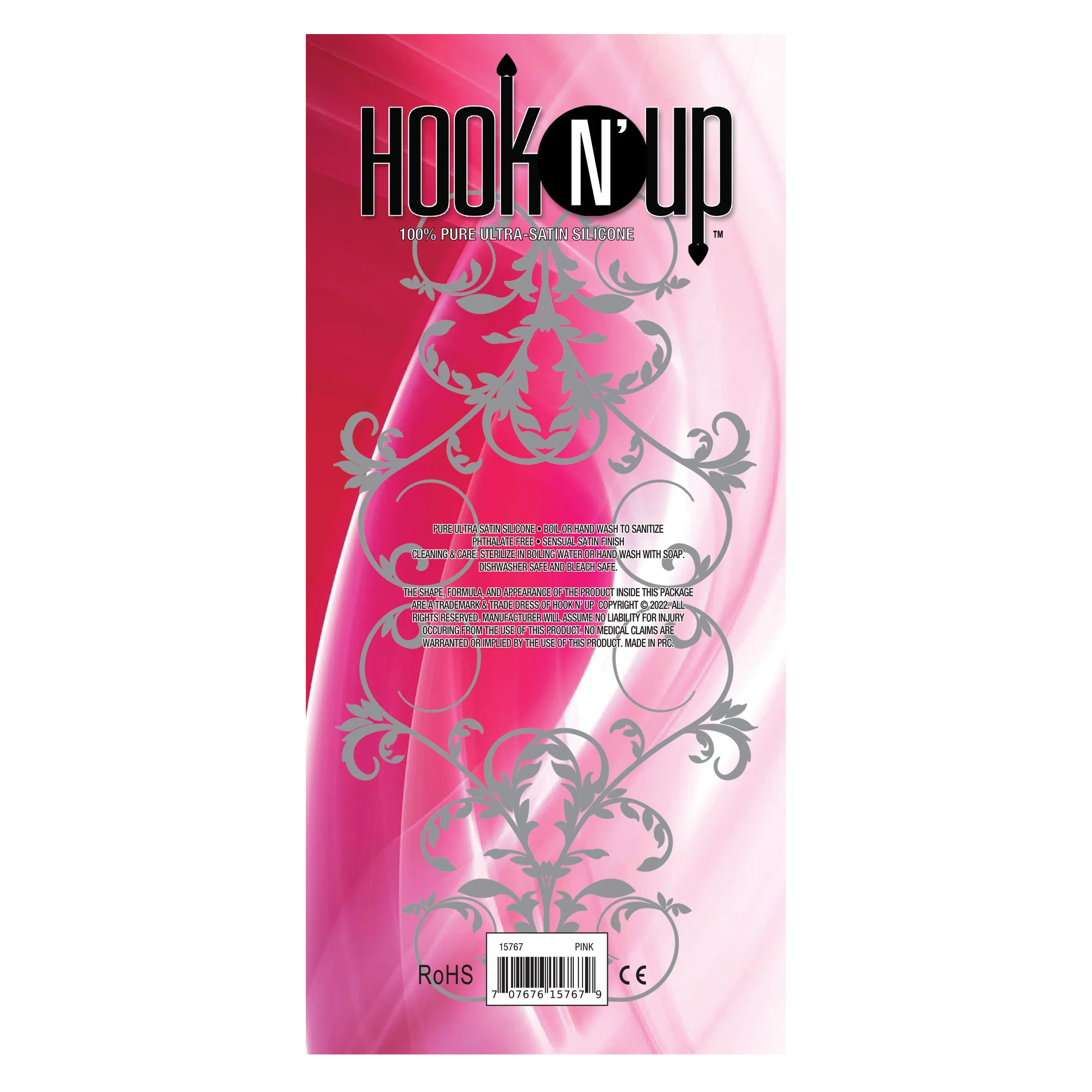 Hook N' Up Pink Glow-in-the-Dark Butt Plug - Image 3