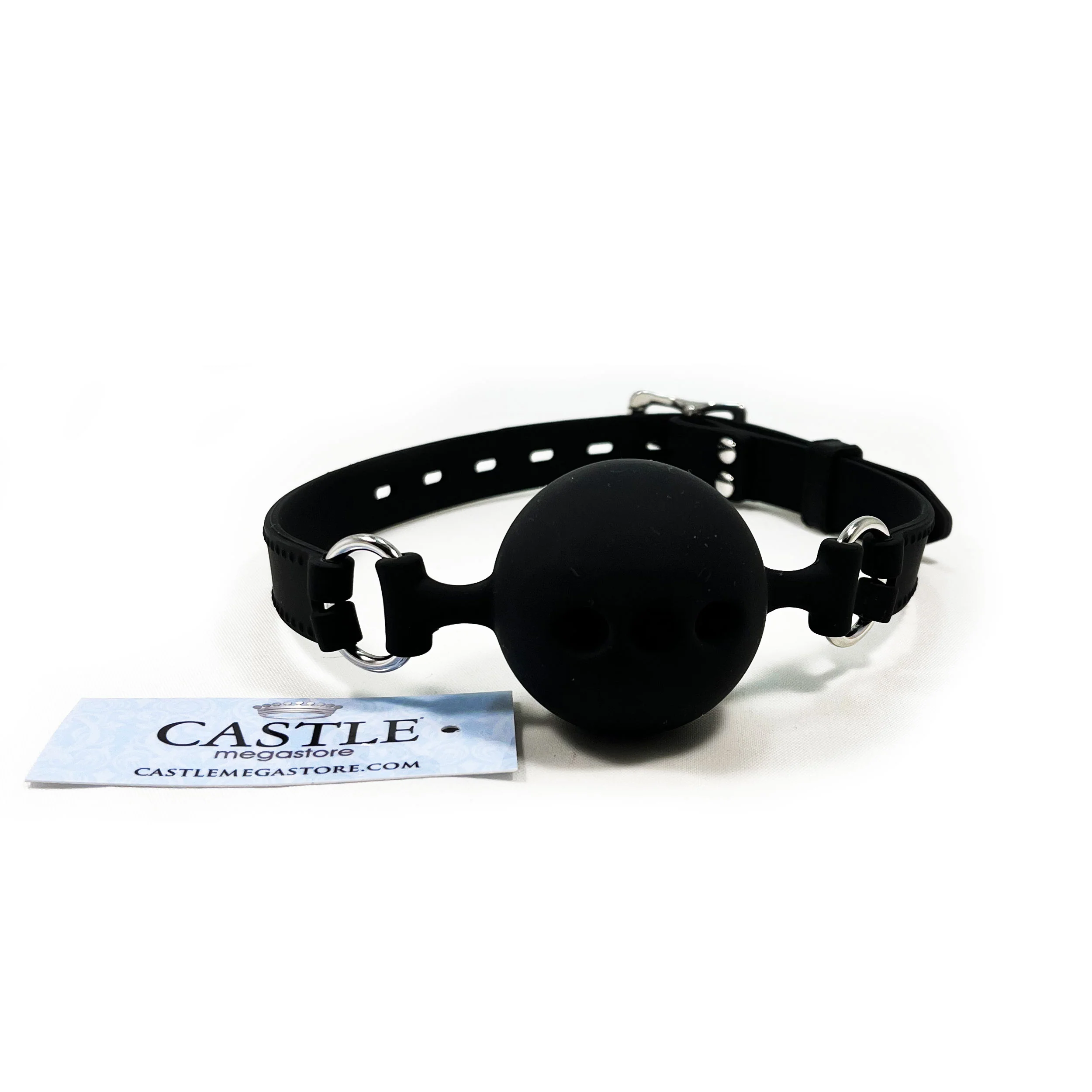 Fetish Pleasure Play Black Silicone Ball Gag