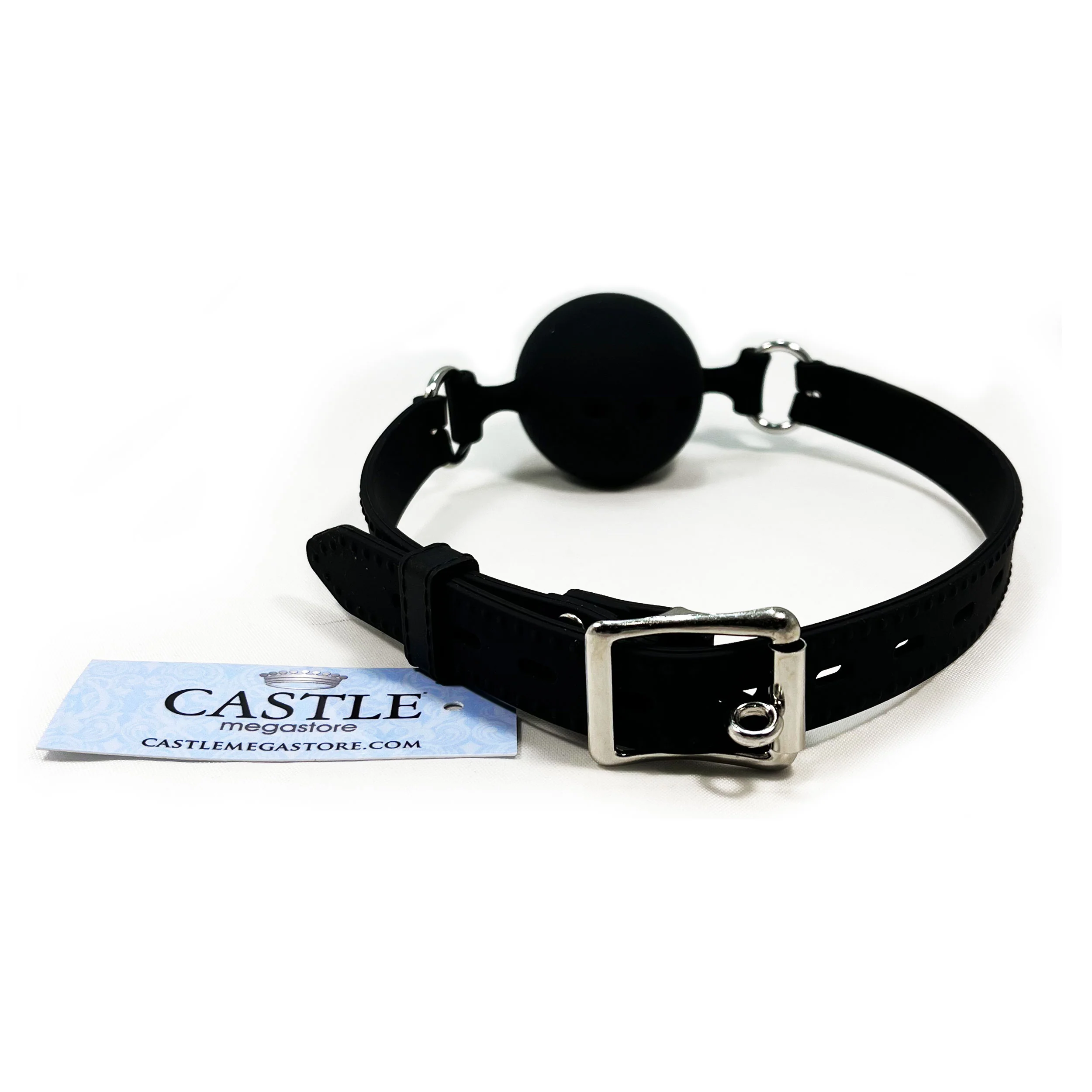 Fetish Pleasure Play Black Silicone Ball Gag - Image 2
