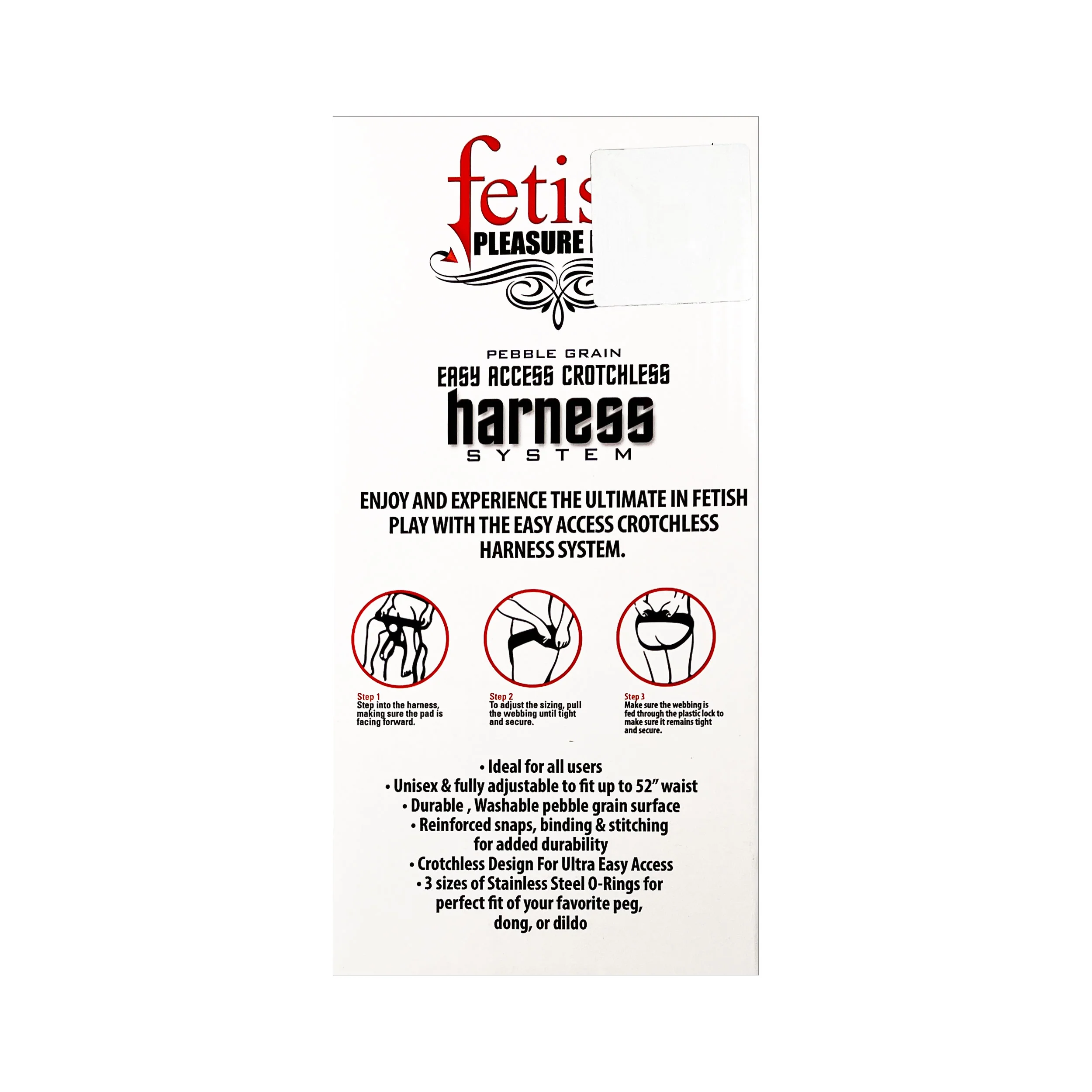 Fetish Pleasure Play Easy Access Crotchless Harness - Image 5