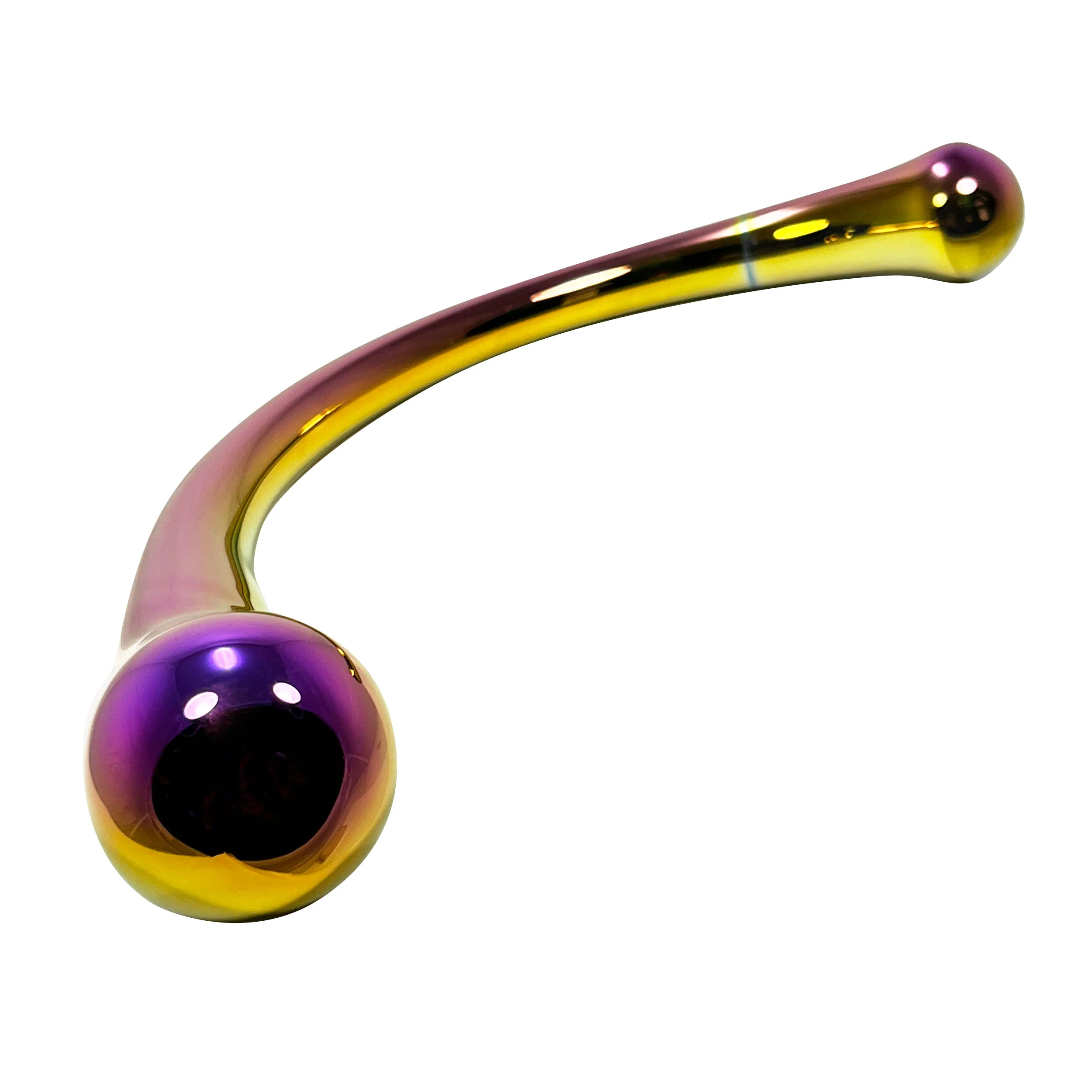 Fetish Pleasure Play Iridescent Glass Double-Ended Wand - Image 3