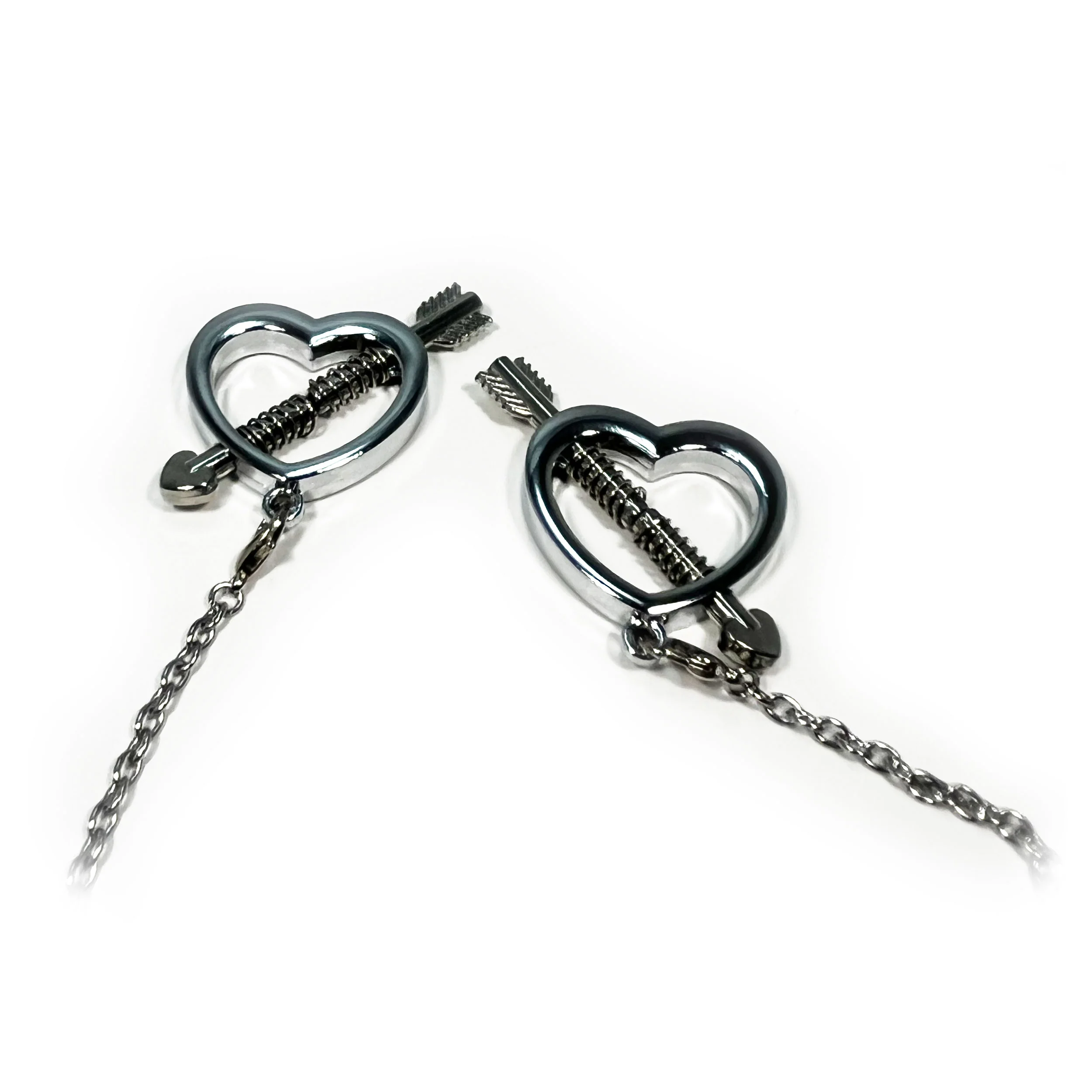 Fetish Pleasure Play Nipple Twist Clamp Cupid Heart Combo - Image 5