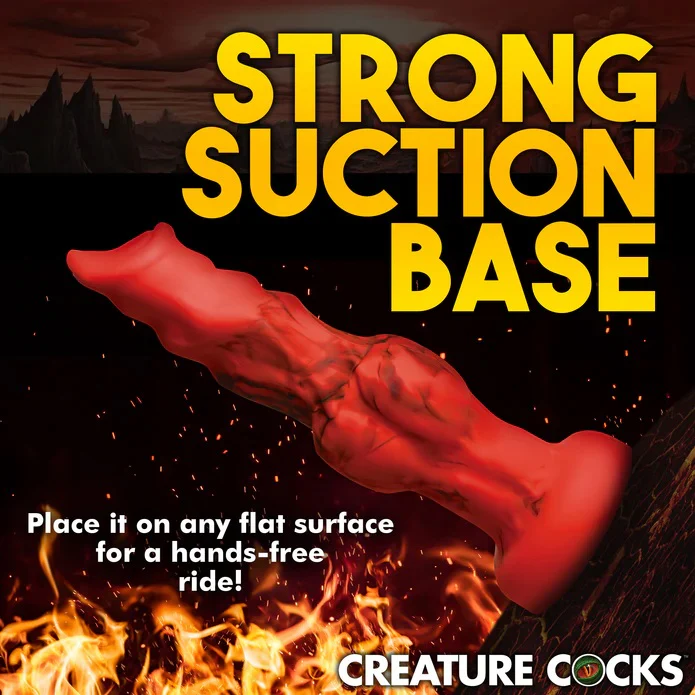 FIRE HOUND RED SILICONE DILDO - MEDIUM - Image 8
