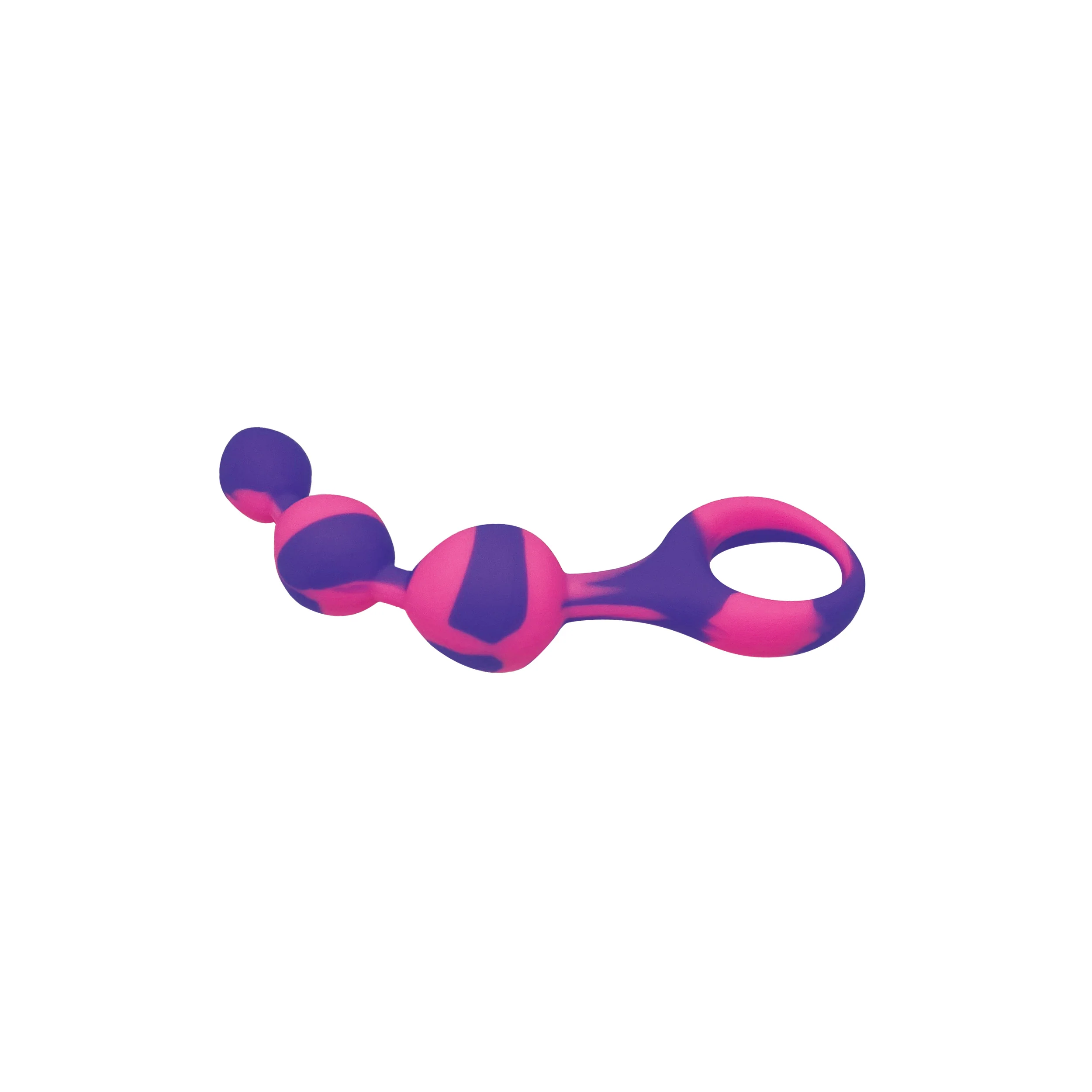 Hook N' Up Beaded Butt Plug - Swirl Pink - Image 2