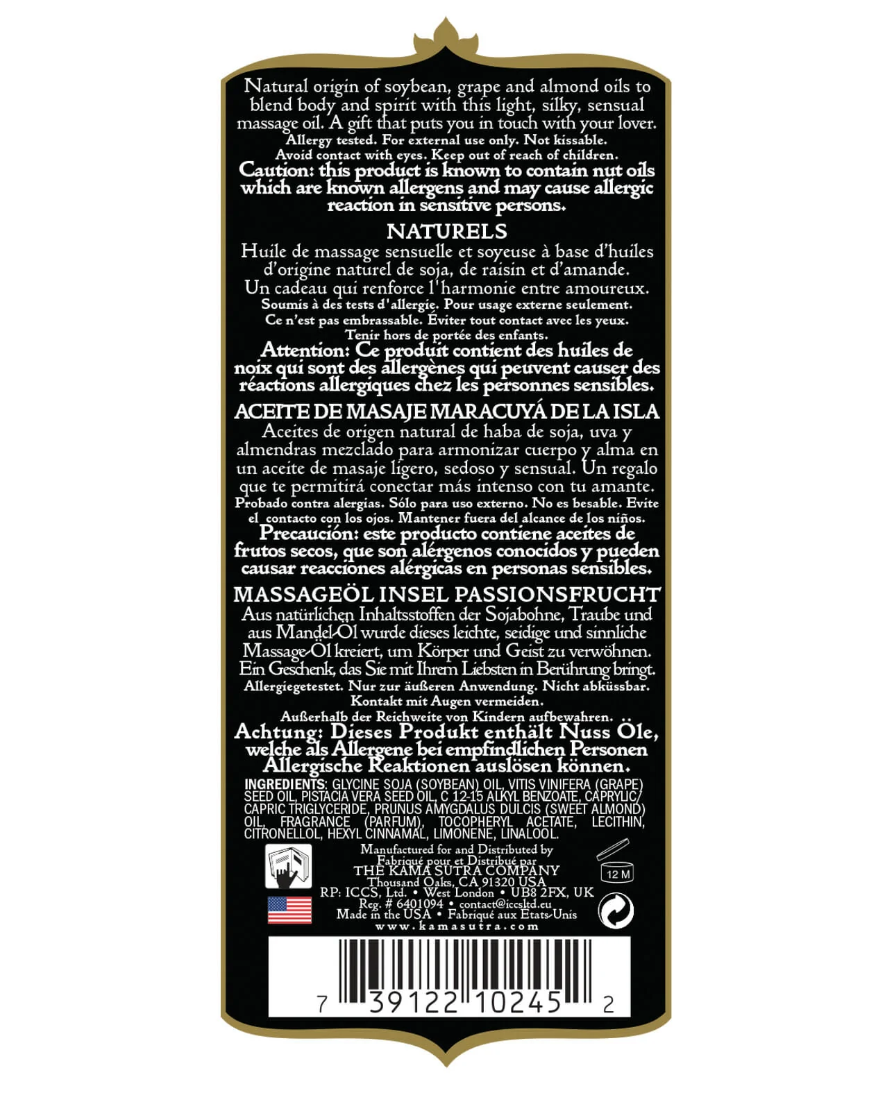 Kama Sutra Island Passion Berry Massage Oil - 8oz - Image 2