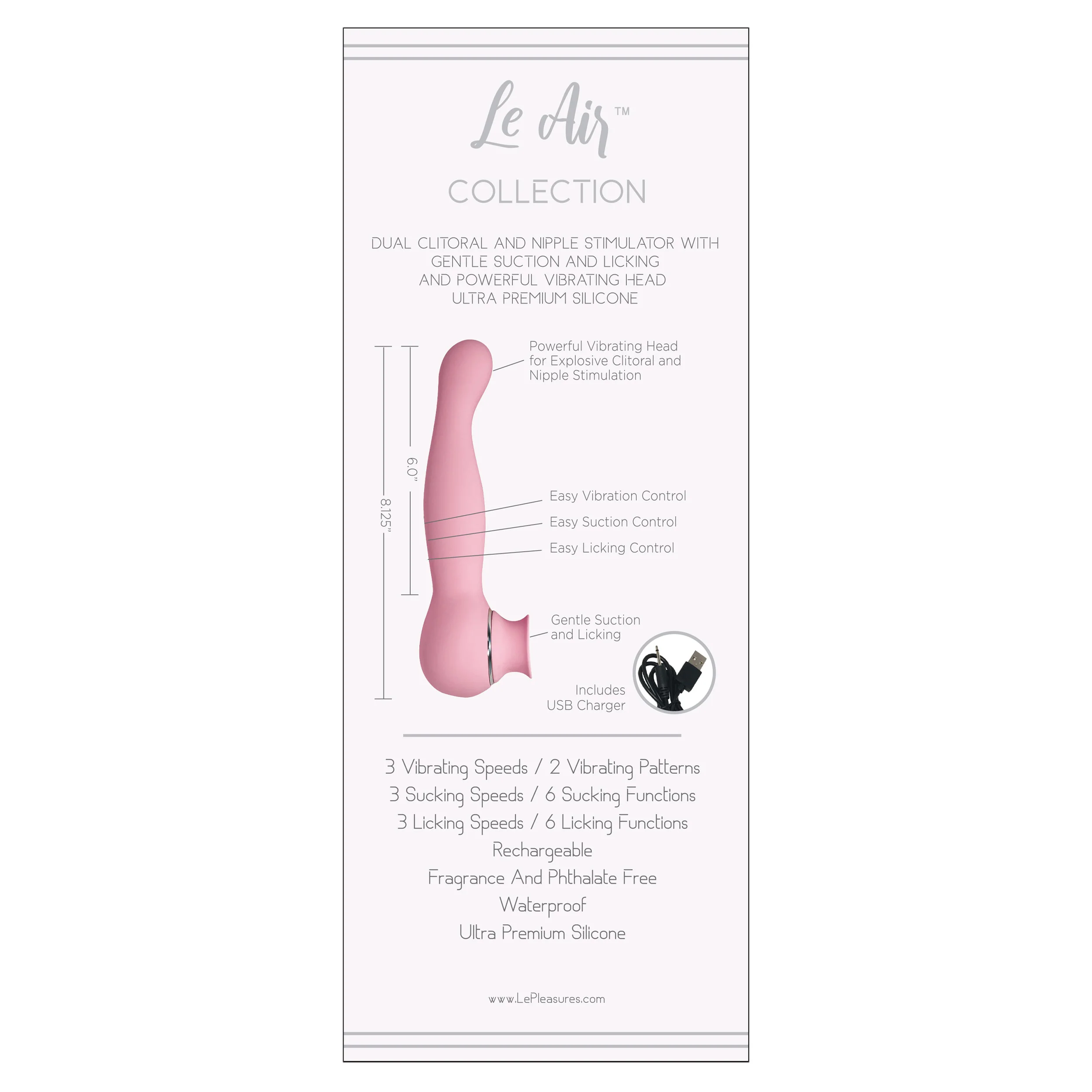 LE Air Collection Succion Vibrating Clitoral Suction Stimulator - Image 3