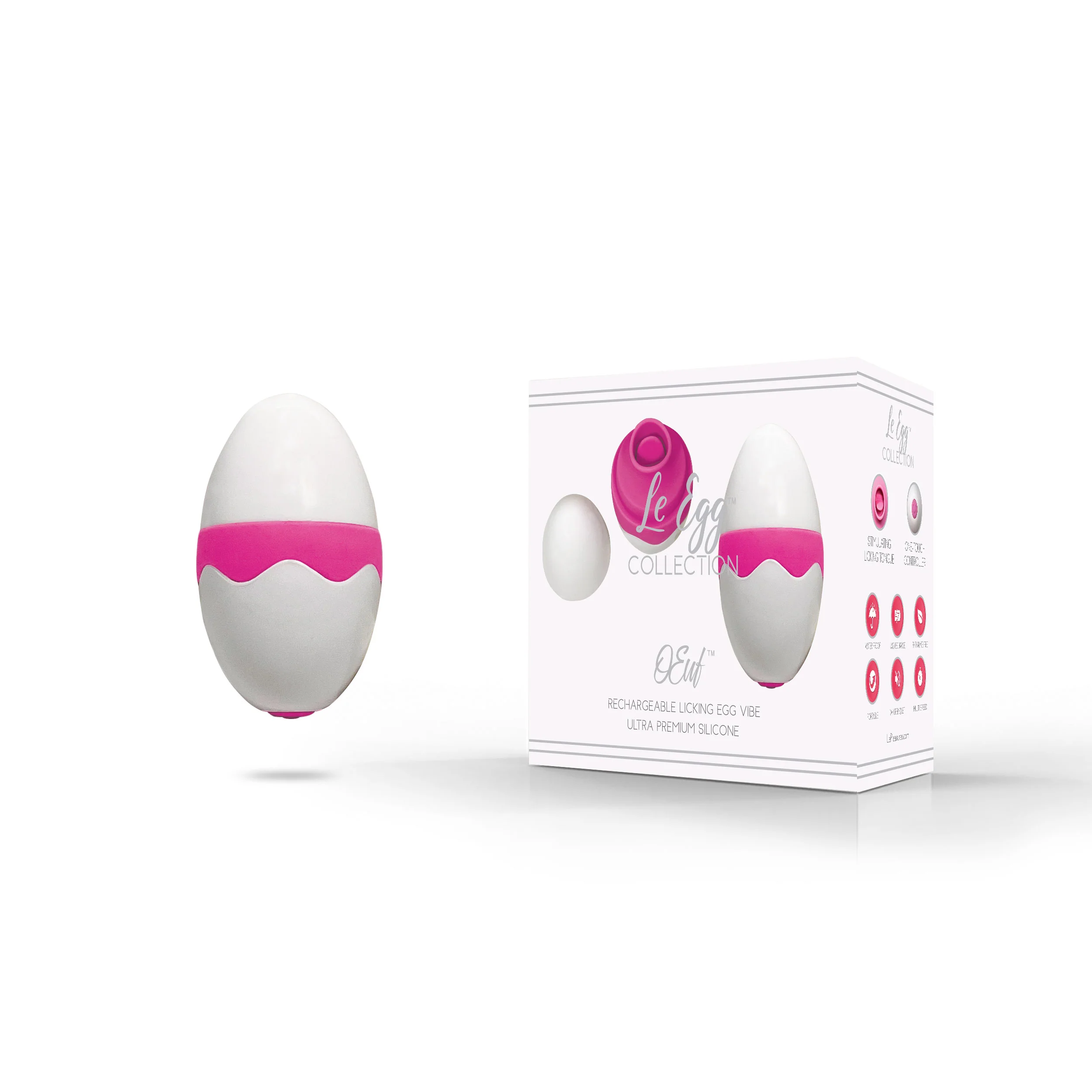 THE LE EGG COLLECTION LICKING CLITORAL STIMULATOR MINI VIBRATOR - PINK - Image 4