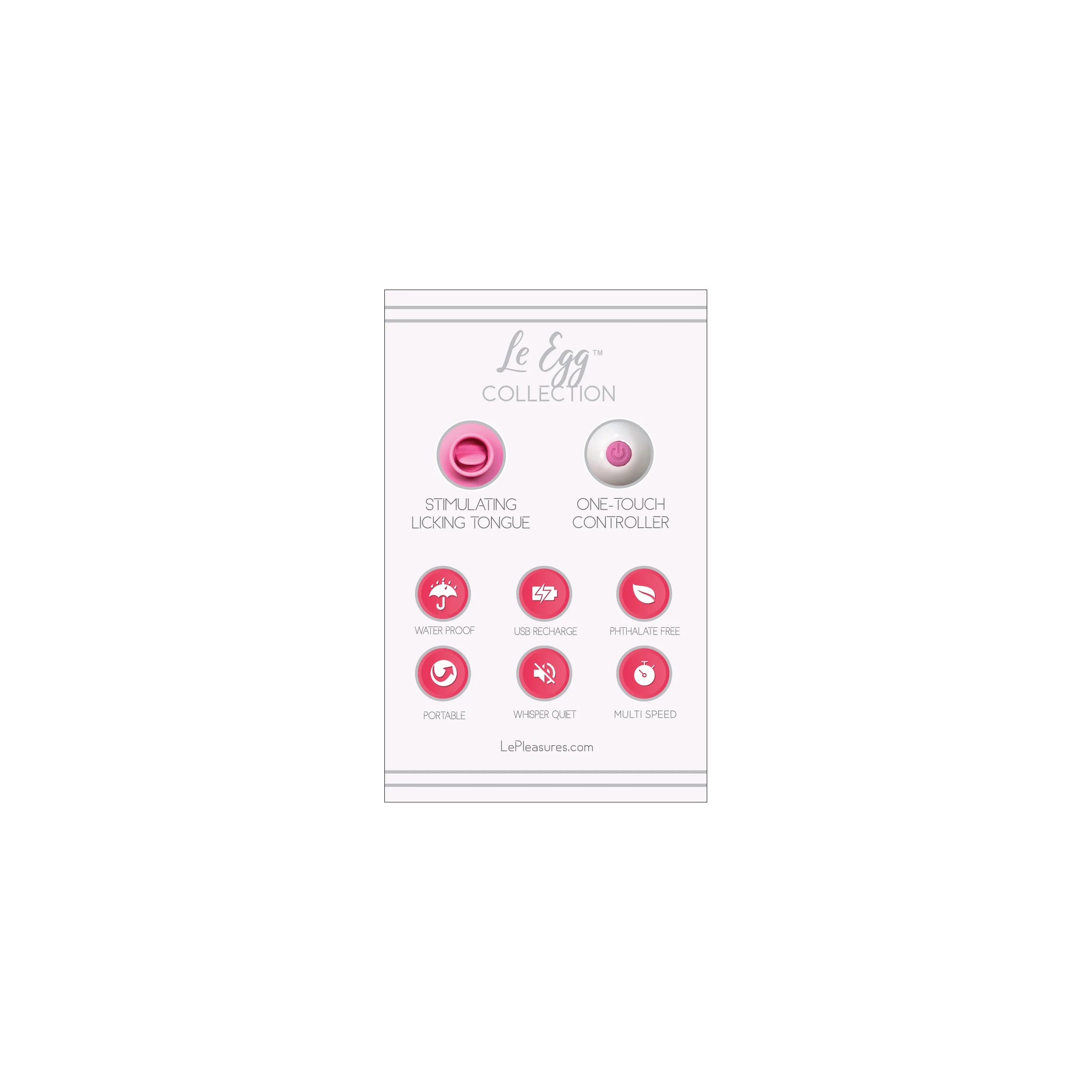 THE LE EGG COLLECTION LICKING CLITORAL STIMULATOR MINI VIBRATOR - PINK - Image 5