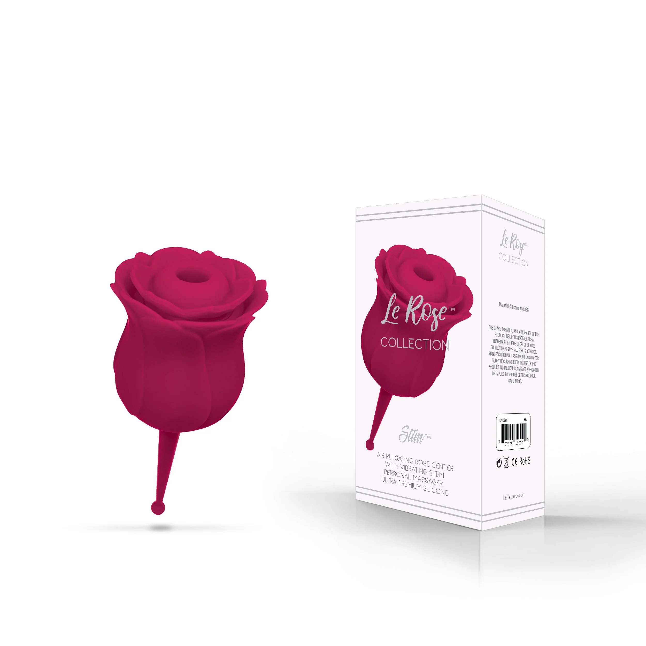 THE LE ROSE COLLECTION STIM AIR PULSATION VIBRATING MASSAGER - CERISE - Image 4