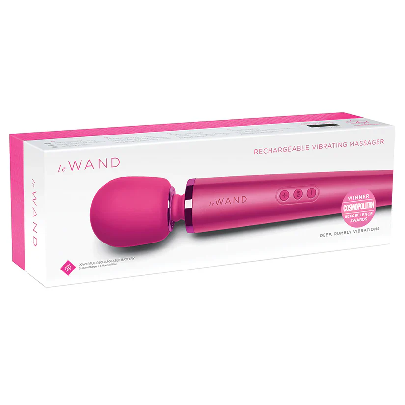 Le Wand Rechargeable Massage Wand Vibrator in Magenta - Image 4