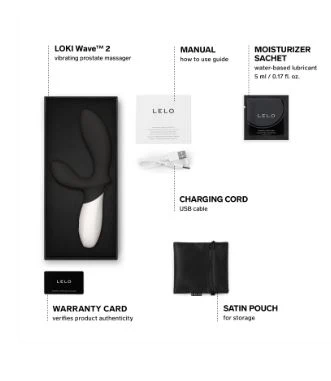 Lelo Loki Wave 2 Prostate Massager Vibrator - Black - Image 2