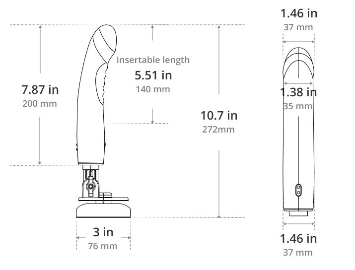 Lovense Mission 2 Vibrating Suction Cup Dildo With Advance Touch-Sense Technology - Image 5