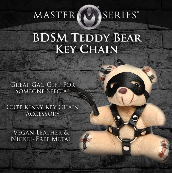 Master Series BDSM Plush Teddy Bear Keychain - Image 7