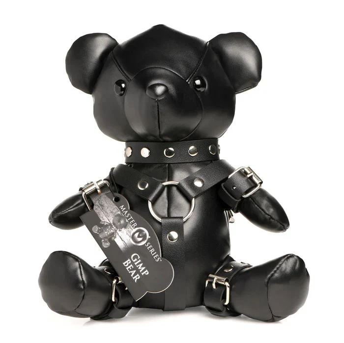 Master Series Black Gimp Plush Teddy Bear - Image 2