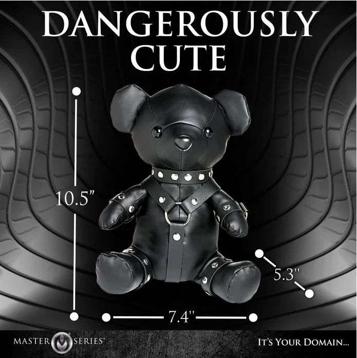 Master Series Black Gimp Plush Teddy Bear - Image 9