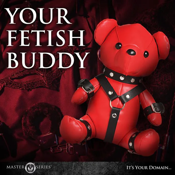 Master Series Red Gimp Plush Teddy Bear - Image 7