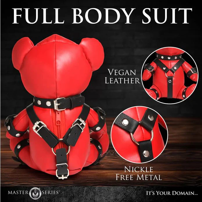 Master Series Red Gimp Plush Teddy Bear - Image 8