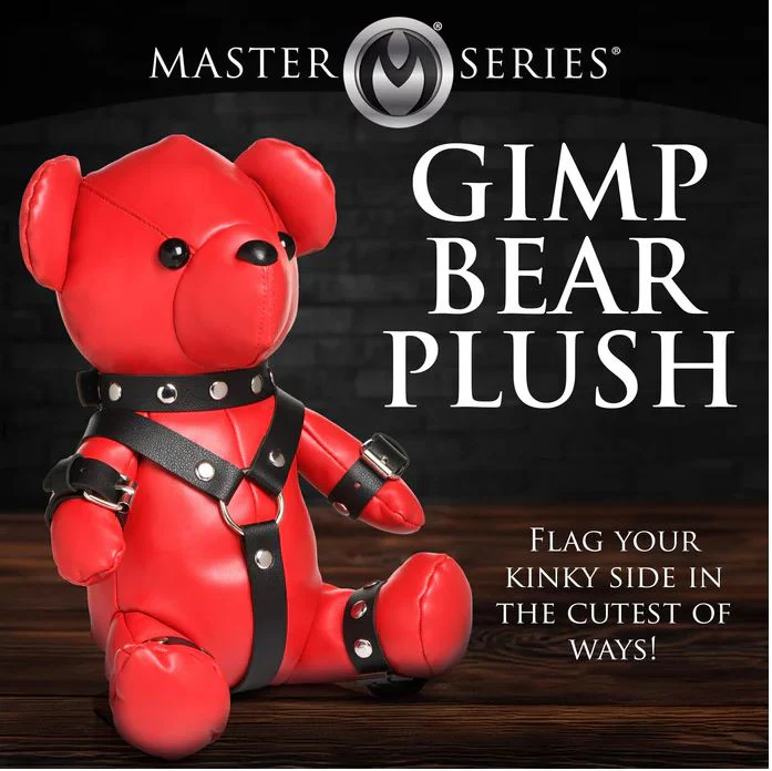 Master Series Red Gimp Plush Teddy Bear - Image 9