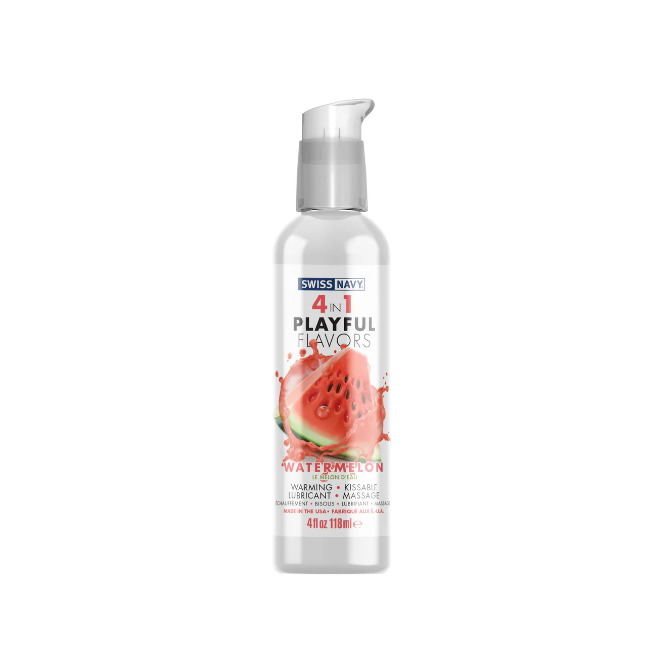 Swiss Navy 4 in 1 Playful Flavors Watermelon Lube - 4 oz