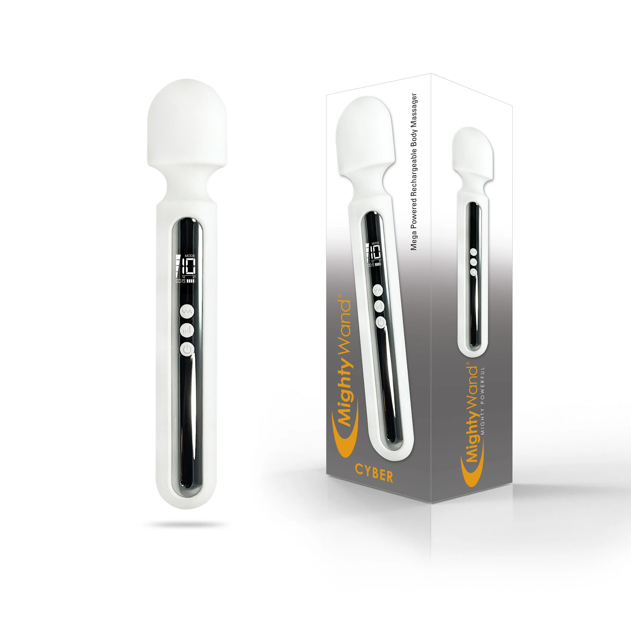 Mighty Wand Cyber Plus Personal Massager Vibrator - White - Image 6